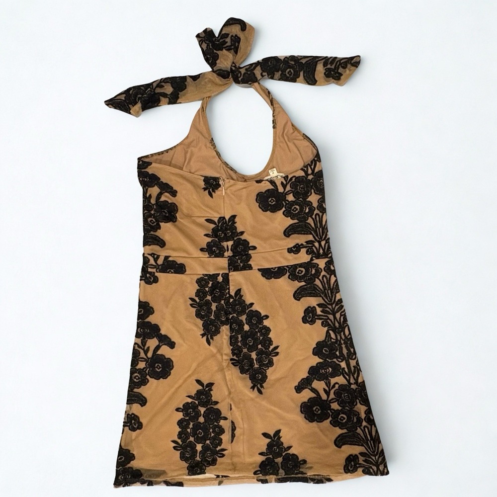 For Love & Lemons Temecula Mini Dress Medium Embroidery Lace Romantic Black - Picture 11 of 15